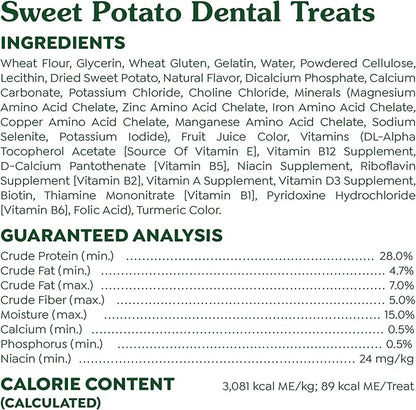 Greenies Regular Dental Dog Treats, Sweet Potato Flavor, 36 oz. Pack (36 Treats)