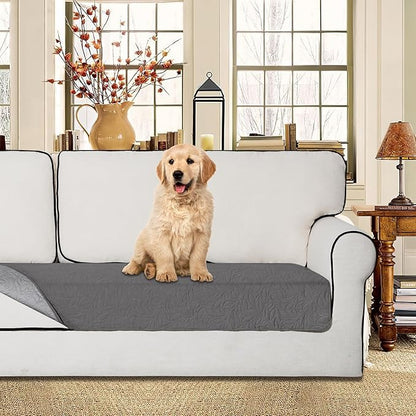 Easy-Going Waterproof Dog Bed Cover Reversible Leak Proof Pet Blanket Replacement Mat for Furniture Washable Couch Cover Sofa Cover for Dogs Cat(40x50 Inch, Gray/Light Gray)