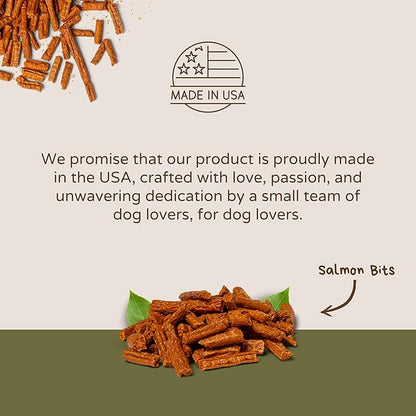 Salmon Bakes: Pure Salmon Dog Treats - All Natural Treats for Dogs. Vet Approved, Limited Ingredient, Grain Free, Healthy & Nutritious Treats for Dogs (Salmon, 8oz)