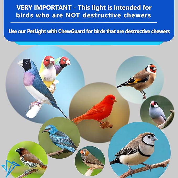 HappyBird Lighting Bird Cage Light - Full Spectrum LED Pet Light - Simulates Natural Environment - Safe for Soft Bill Birds – Easy to Install - (18" Long)