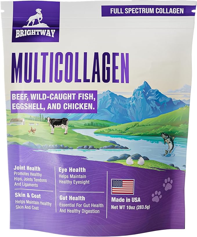 Multi-Collagen Peptide Daily Liquid Collagen for Dogs, Dog Collagen, Eggshell Powder Membrane for Dogs - Arthritis, Skin & Coat Health, Allergies,Dog Mobility Hip & Joint Pain Joint Supplement Relief