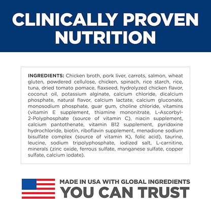 Hill's Science Diet Perfect Weight, Adult 1-6, Weight Management Support, Wet Cat Food, Salmon & Vegetables Stew, 2.9 oz Can, Case of 24