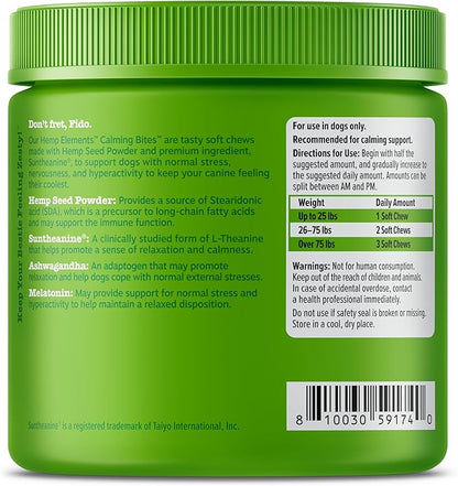 Zesty Paws Hemp Calming Chews for Dogs - Dog Hemp Calming Chews with Melatonin for Dogs for Stress, Travel, Check Ups, Thunderstorms, Separation Anxiety and More - Turkey - 90 Count