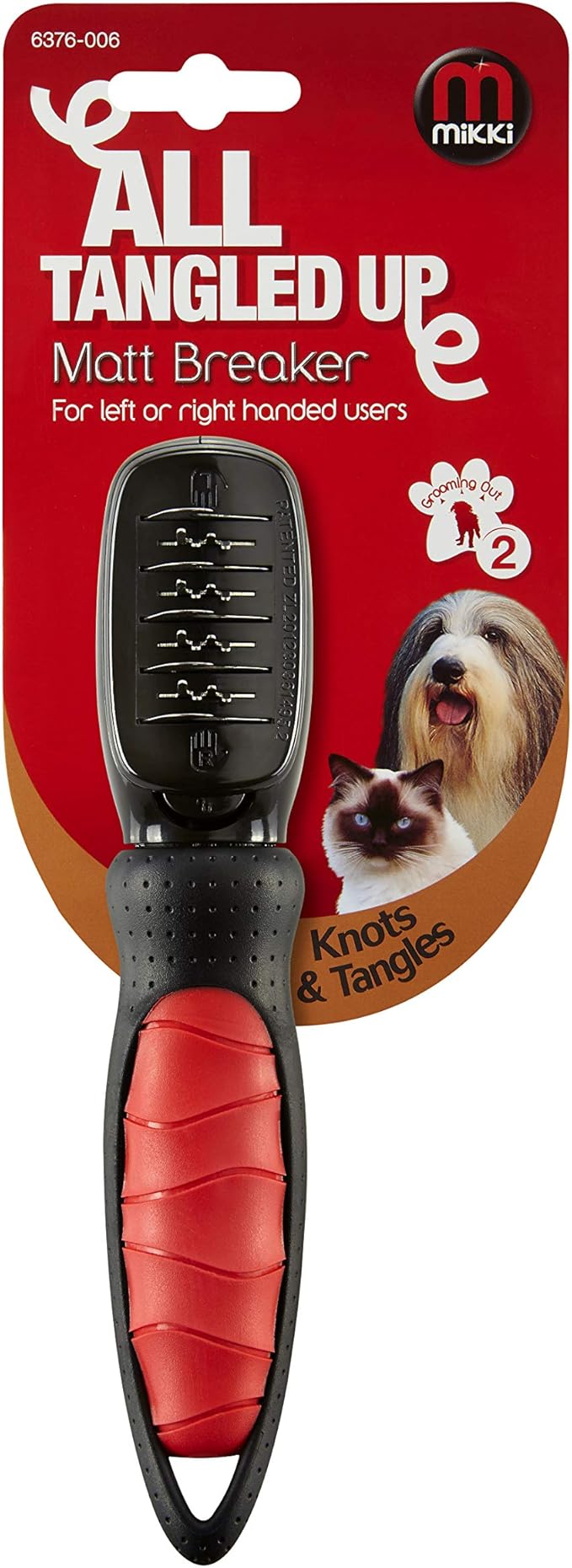 Dog, Cat Matt Breaker Rake - Matt and Tangle Remover - De-Matting Comb Tool for Pets