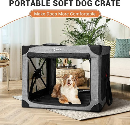 MIU COLOR Portable Dog Playpen 32 Inch, Foldable Play Pen for Indoor Dogs Cats, Dog Kennel Tent for Rabbit or Small Animals, Breathable with Window, Soft mat, Heavy-Duty Oxford, Steel Frame