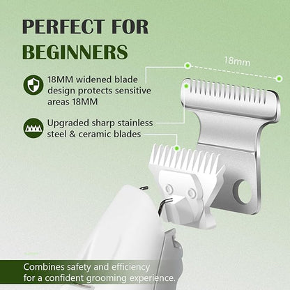 Dog Paw Trimmer with LED Light, Low Noise Hair Trimmer for Dogs Type-C Rechargeable Grooming Kit Dog Grooming Clippers for Paws, Eyes, Ears, Face, Rump