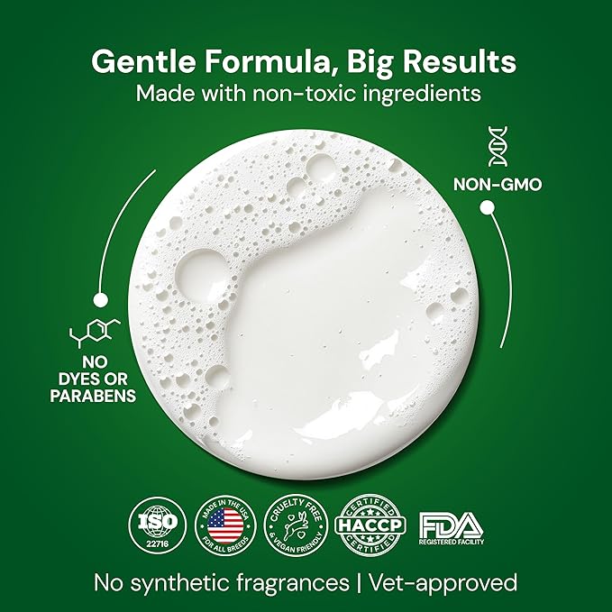 Nourishing Dog Shampoo and Conditioner – Natural Shine Formula with Caviar, Aloe & Bergamot for Sensitive Skin, Moisturizes & Protects, 16oz Bottle, 473 ml, Made in USA