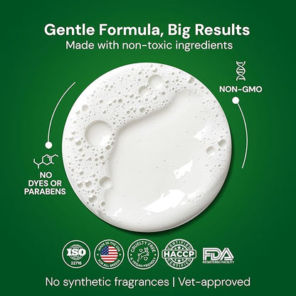 Nourishing Dog Shampoo and Conditioner – Natural Shine Formula with Caviar, Aloe & Bergamot for Sensitive Skin, Moisturizes & Protects, 16oz Bottle, 473 ml, Made in USA