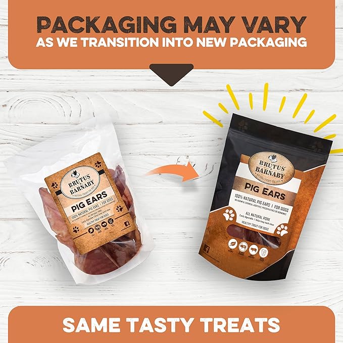 100% Natural Whole Pig Ear Dog Treat - 25 Pack - Our Healthy Dog Pig Ears Are Easy To Digest, Chemical & Hormone Free Thick Cut Pig Ears For Dogs Aggressive Chewers, Great For Small Or Large Dogs