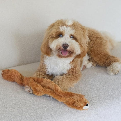 SPOT Skinneeez Squirrel 23-Inch Stuffing-Free Plush Dog Toy – Realistic Design with 2 Squeakers – Durable, Soft Polyester for Medium & Large Dogs – Tug, Fetch & Shake Play – for Moderate Chewers