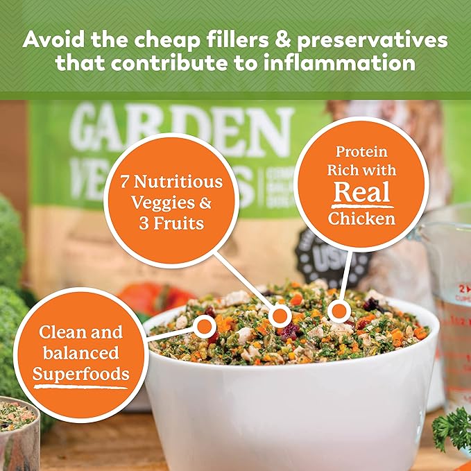 Dr. Harvey's Chicken & Garden Veggies Dog Food, Human Grade Whole-Grain Dehydrated Dog Food with Freeze-Dried Chicken (5.5 Ounces, Trial Size)