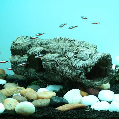 Large Reptile Hide, 12”, Aquarium Decor, Territorial Fish Hideaway, Hideout House, Reptile Decoration