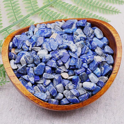 WAYBER 2 Lbs/920g Deep Blue Lapis Lazuli Pebbles Irregular Decorative Stones Natural Crystal Rock Gravel for Aquarium/Fish Turtle Tank/Succulent Plants/Air Plants Decoration (Fill 1.8 Cups)
