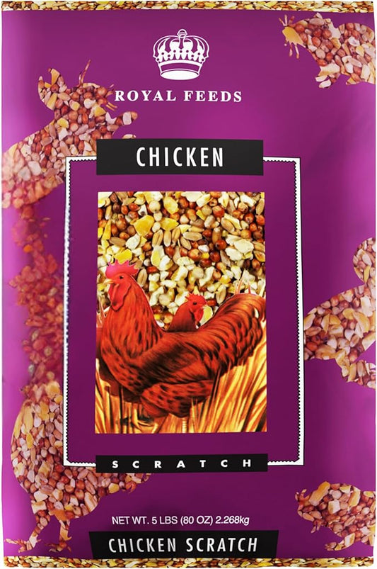 LEACH GRAIN & MILLING CO. Chicken Scratch 5 Lbs, Chicken Feed - High Protein and Fiber - Healthy Whole Grains - Supports Energy & Digestive Health, Natural Food and Supplies for Poultry