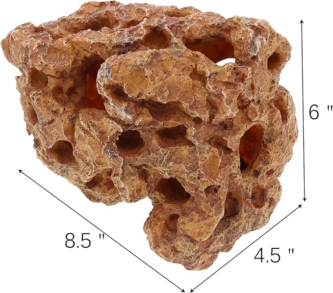 ALEGI Large Aquarium Decorations Hideouts, Resin Aquarium Rock Mountain Hideaway Caves,Artificial Sea Coral Fish Tank Decoration
