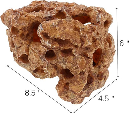 ALEGI Large Aquarium Decorations Hideouts, Resin Aquarium Rock Mountain Hideaway Caves,Artificial Sea Coral Fish Tank Decoration