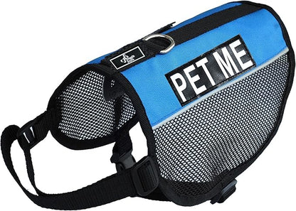 Doggie Stylz Service Dog mesh Vest Harness Cool Comfort Nylon Purchase Comes with 2 Reflective PET ME pathces. Please Measure Your Dog Before Ordering