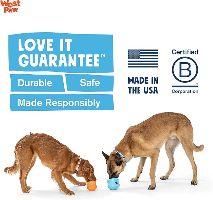 WEST PAW Zogoflex Limited Edition Toppl Treat Dispensing Dog Toy Puzzle  Interactive Chew Toys for Dogs  Dog Toy for Moderate Chewers, Fetch, Catch  Holds Kibble, Treats, Small 3", Mint