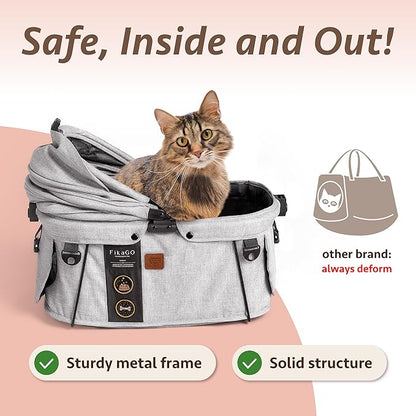 Sway, Dog Car Seat, Car Seat & Carrier for Small & Medium Sized Dogs, Small Dog Car Seat Booster, Pet Booster Seat, Doggy Carseat, Cat Carrier, Puppy Car Seat, Car Dog Bed - Nordic Garden