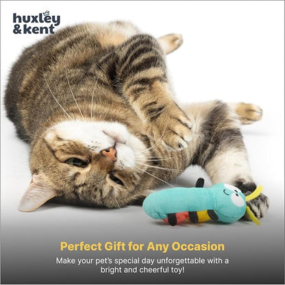 Huxley & Kent Plush Cat Toy - Interactive Catnip Toy for Cats & Kittens - Soft with Crinkle & Catnip - Fun Indoor Play - Caterpillar