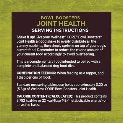Wellness CORE Bowl Boosters Joint Health Dog Food Topper, 4 Ounce Bag