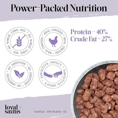 Freeze Dried Raw Dog Food - Premium Chicken Flavor with High Protein & Grain Free Dog Food for Small or Large Breeds and Picky Eaters - Versatile as Meal Topper, Pet Snack & Treats, 14 Oz