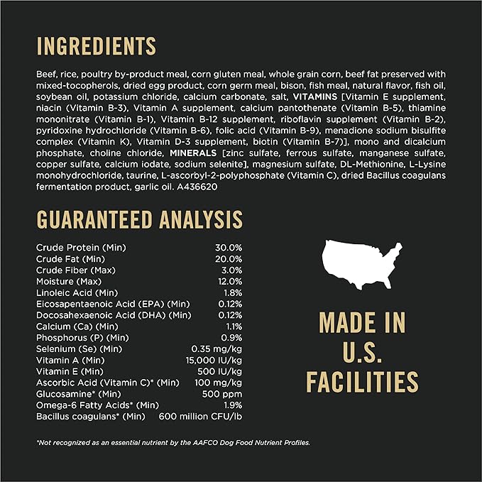 Purina Pro Plan Sport Performance 30/20 Beef & Bison Formula Dry Dog Food - 33 Lb. Bag