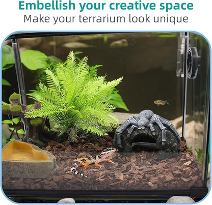 Reptile Rock Cave Hideouts Terrarium Habitat Decor Gecko Tank Accessories for Fish, Reptiles, Amphibians,Frogs, Snakes,Lizards,Shrimps, Spiders and Small Animals Crab