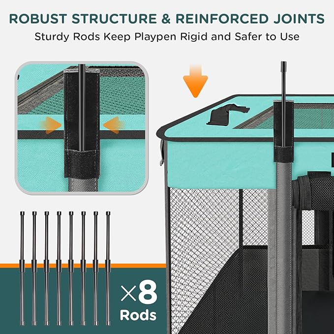 Pet Dog Cat Playpen,Foldable Waterproof Puppy KittenTent,Portable Playpen Kennel,Breathable Shade Cover Crate,Play Pen with Carrying Case, Indoor OutdoorTravel Camping for Small Animals
