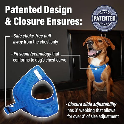 Doggie Design Dog Harness - No Choke Dog Harness, Dog Vest, Mesh Polyester, Pet Harness, Simple Step in and Go Design, Harness for Dog - Cobalt Blue, 2XL
