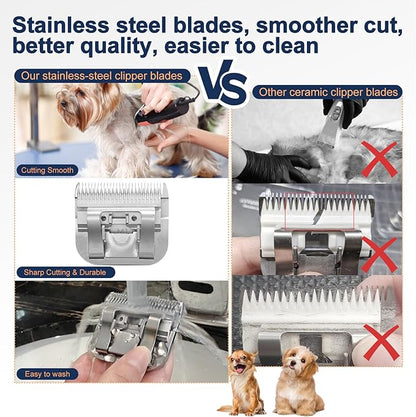 3Pack 30# Clipper Blades Pet Grooming Clipper Replacement Blades Detachable Blade Compatible with andis/wahl/Oster Dog Clippers