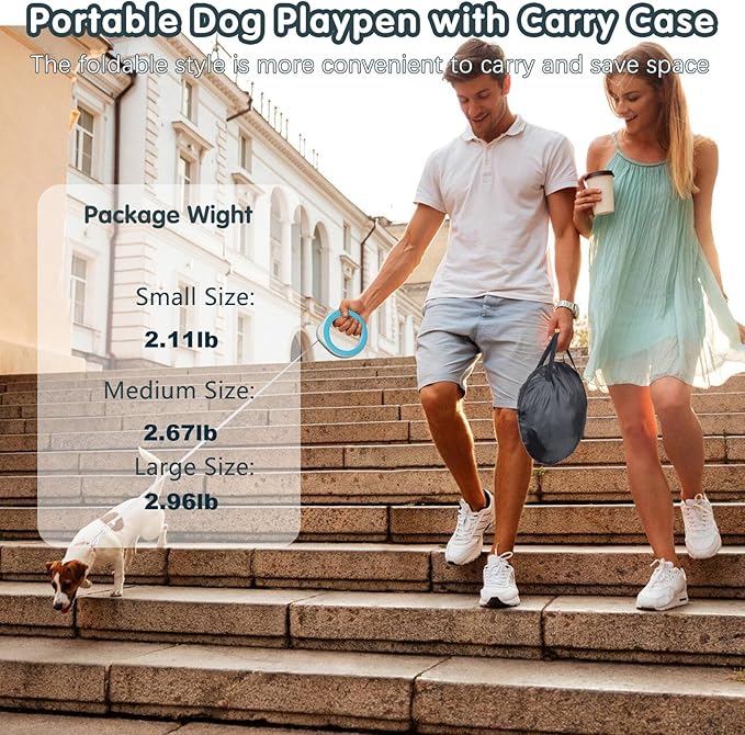 Foldable Pet Playpen,Cat Puppy Playpen,Portable Dog Cage Soft Portable Exercise Kennel Tent,Puppy Kitten Pen Indoors/Outdoors Pet Tent Fence (Grey-M)