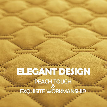 gogobunny 100% Double Sided Waterproof Dog Blanket Soft Pet Bed Cover Reversible Protect Furniture Couch Sofa Car for Puppy Cat Kids (Dark Yellow/Light Yellow, 30x80 Inch (Pack of 1))