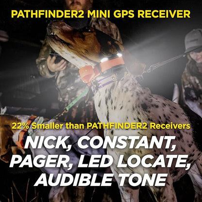 Dogtra Pathfinder 2 Mini GPS Dog Tracker e Collar 4 Mile Long Range LED Light No Monthly Fees Free App Waterproof Smartwatch Control Based Real Time Tracking Multiple Dogs Smartphone Required