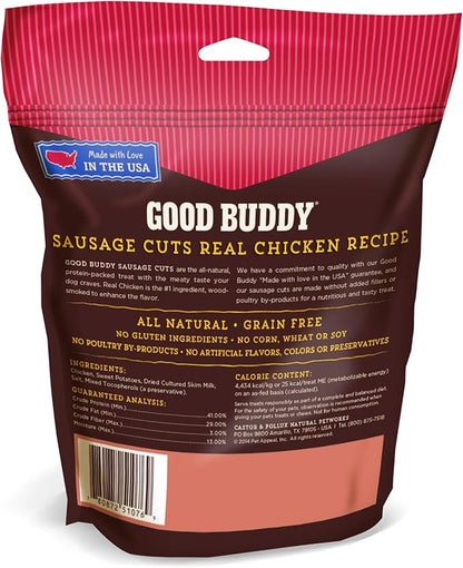 Castor & Pollux Good Buddy Sausage Cuts Real Chicken Recipe Grain Free Dog Treats, 5-oz bag