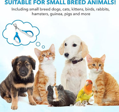 Boshel Cat Nail Clipper - Razor-Sharp & Angled Cat Nail Trimmer, Non-Slip Handels Cat Claw Clippers, Pet Nail Clippers for Small Dog and Cats, Light Weight Cat Clippers for Nails, Cat Nail Clippers