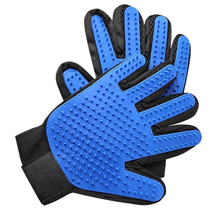 Dog Grooming Gloves, Deshedding Dog Brush, Premium Cleaning, Best Brushing Gloves for Dogs and Cats, Soft and Safe Silicone Tips to Gently Massage Dog, One Pair