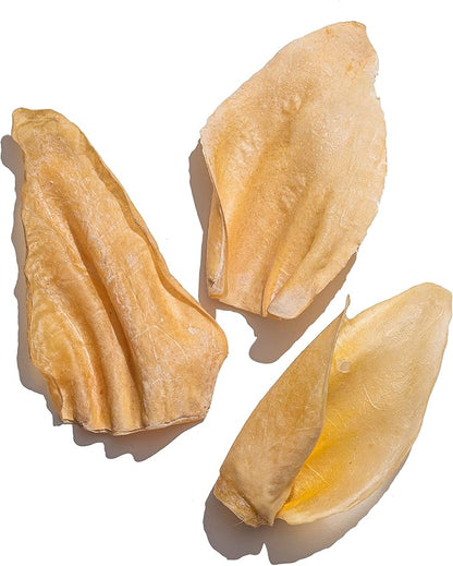 Jack&Pup White Cow Ears for Dogs | Single Ingredient, 100% Natural Healthy Dog Treats Cow Ear Dog Chews (15 Pack)