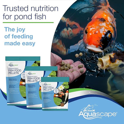 Aquascape 50003 Premium Staple Fish Food Pellets for Large Pond Fish, Large Pellet, 44 pounds