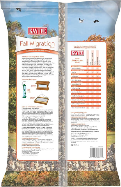 Kaytee Wild Bird Food, Fall Migration Seed Blend, 8 lb