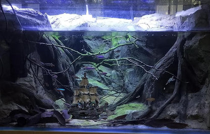 M2cbridge Aquarium Decor Castle Shipwreck Ornament Underwater Landscape(Galleon)