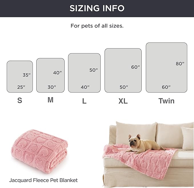 Bedsure Dog Blanket for Medium Dogs Washable - Soft Fluffy Puppy Blanket with Premium 300GSM Coral Fleece, Cozy Calming Cat Blankets for Indoor Cats, Fuzzy Pet Blanket for Kitten Doggy, Pink, 30x40IN