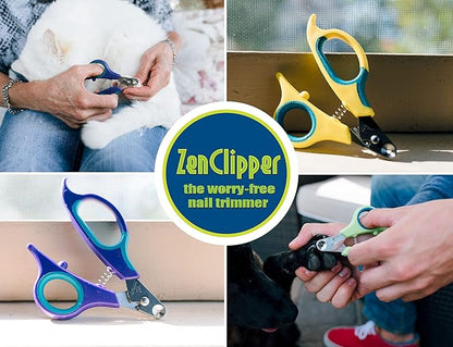 Zen Clipper Pet Nail Clipper for Dogs  Dog Nail Trimmer for Safer Grooming Care - Clean, Quiet, and Easy-to-Use Stainless Steel Claw Trimmer - (3mm Hole)