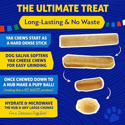 Himalayan Dog Chew Original Yak Cheese Dog Chew, 3 XL/Large Sticks, 3.3 oz, Gluten Free, Healthy Dog Treats, Grain & Lactose Free 100% Natural, Long Lasting Chews for Dogs Under 65 lbs