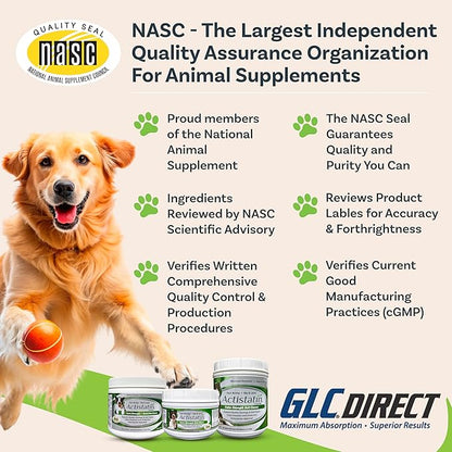 Actistatin Canine Small Dog Soft Chews, 120ct  Patented Extra-Strength Joint, Cartilage, Soft Tissue Supplement: Glucosamine, Chondroitin, Manganese, MSM, L-Carnitine  High Absorption, Fast Results