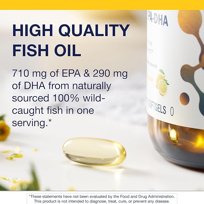 Metagenics OmegaGenics EPA-DHA 1000 mg - High Potency Omega-3 Fish Oil Supplement for Heart, Brain & Joint Health* - Sustainably Sourced - 120 Softgels
