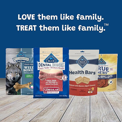 Blue Buffalo Dental Bones Regular Natural Dental Chew Dog Treats Bag, 12oz. Bag