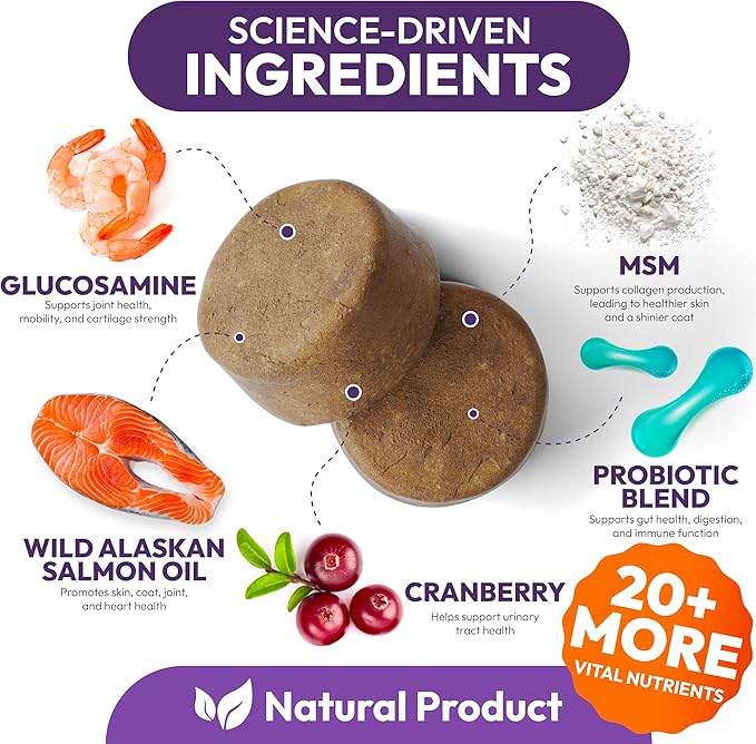 Dog Multivitamin Chewable - Dog Vitamins and Supplements with Glucosamine - 170 Chews - Hip & Joint, Pet Immune Support, Skin & Coat, Gut & Heart Health - Senior & Puppy Multivitamin Pet Supplement