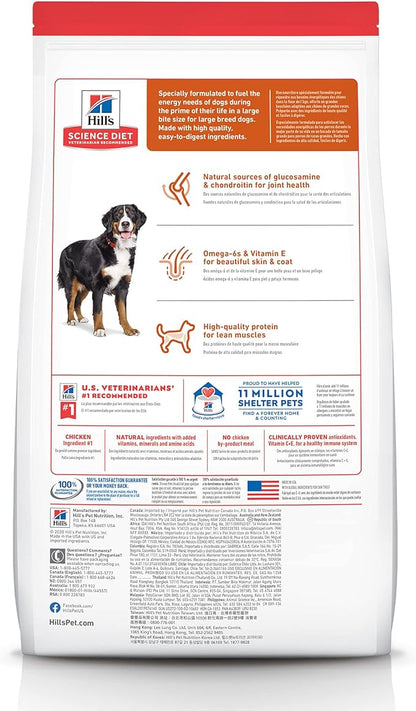 Hill's Science Diet Large Breed, Adult 1-5, Large Breed Premium Nutrition, Dry Dog Food, Chicken & Barley, 35 lb Bag