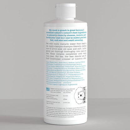 Sulfate-Free Dog Grooming Shampoo, Safe for Sensitive Skin, Deodorizes Coat for Long Lasting Freshness, Hypoallergenic Formula, Hydrates Coat and Skin, Reduces Itch, Made in The USA, 13.5 oz.